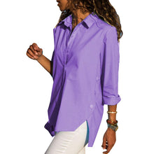 Load image into Gallery viewer, Camisa Irregular de chifón de oficina para mujer, blusa femenina de manga larga negra blanca y roja, camisetas de verano 2020 para mujer, Tops de talla grande 5XL